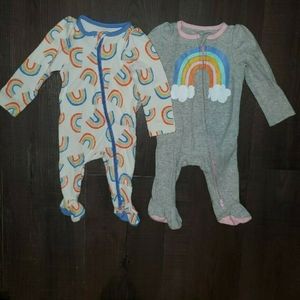 Cat & Jack rainbow pajana bundle